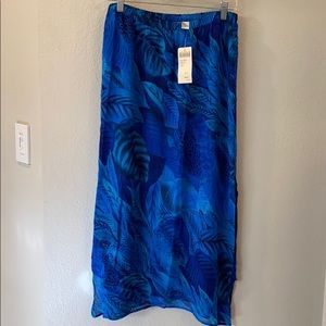 Chico’s Design Blue Fever Caroline Silk Skirt